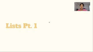 Kids for Code - Python : Lists Pt. 1