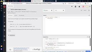 Codewars Find the smallest integer in the array 8 kyu Python