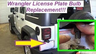 Jeep Wrangler License Plate Light Tag Light Replacement  How to replace tag light 2007-2015