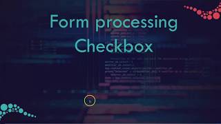 09/30 - Form processing -- Checkbox