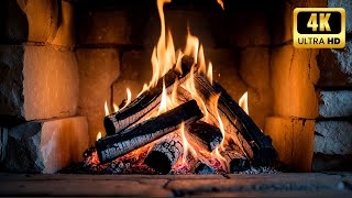 🔥 Crackling Fireplace 4K. Burning Fireplace Sounds. Relaxing Fireplace with Burning Logs #159