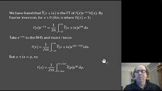 Integral Transforms - Lecture 8: The Fourier Inversion Theorem. Oxford Maths 2nd Yr Student Lecture