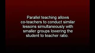 Co Teaching Parallel Teaching
