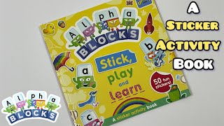 AlphaBlocks  ~ Stick, Play and Learn ~  A sticker activity book  - 50 fun stickers - 🔤🔠🔡