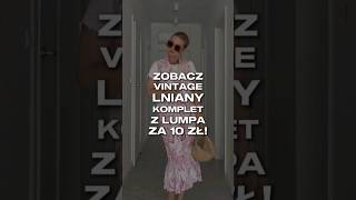 Zobacz vintage komplet za 10 zł uszyty z lnu!#lumpeksowezdobycze #lumpy #secodhand