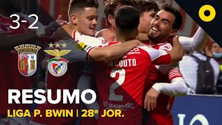 Resumo: SC Braga 3-2 Benfica - Liga Portugal bwin | SPORT TV