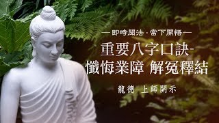 龍德上師：重要八字口訣 懺悔業障 解冤釋結