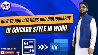 How to Add Citations and Bibliography in Chicago Style In Word | MY Solutions #chicagostyle