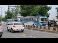 back to back gsrtc bus arriving and departing from bharuch bholav.