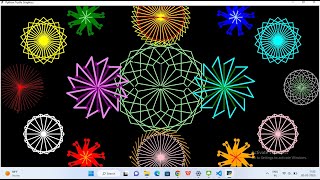Drawing Multiple Graphics Design in Python Turtle Programming