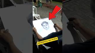 Desenhista TOPOU o desafio e desenhou na hora! #desenhistaderetrato