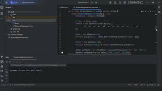 Activity 2: Student Registration FormGUI.java using Swing