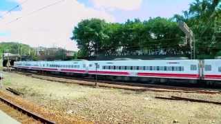 [HD] The Taiwan TRA down train no. 217 Tzu-Chiang Puyuma Express TEMU2000 Train at the Badu Station