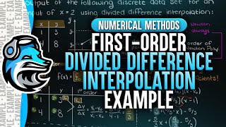 First Order Divided Difference Interpolation Example | Numerical Methods