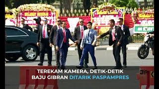 Detik-detik Baju Gibran Rakabuming Ditarik Paspampres saat Hampiri Jokowi