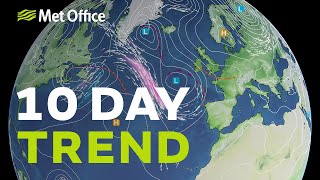 10 day trend – Warmer next week but will it be sunny?