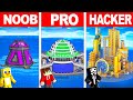 NOOB vs PRO vs HACKER: WATER BASE BUILD CHALLENGE in Minecraft