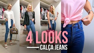 4 Looks com 1 CALÇA JEANS | Layla Monteiro