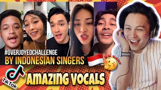 TIKTOK #OverjoyedChallenge by Indonesian Singers | TIKTOK CHALLENGE REACTION