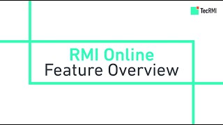 RMI Online: Feature Overview