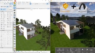 Enscape + ArchiCAD 23 - Complete Workflow - 4K Renders and 4K Video walkthrough