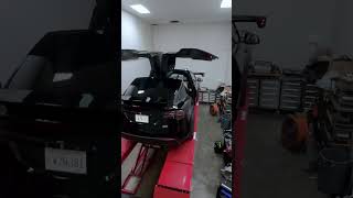 Tesla Model X falcon wings getting alignment