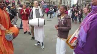 Harinama at Piccadilly Circus