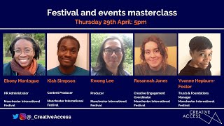CA Festival and Events Masterclass with Manchester International Festival