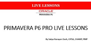 MANAGEMENT YOGI: Welcome to Primavera P6 Live Lessons