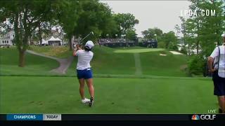 Nasa Hataoka nearly makes her second hole In one on 17th hole at the 2018 Kingsmill Championship