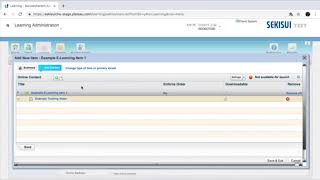 SEKISUI SF LMS ADMIN TRAINING #7: Creating an E-Learning Item