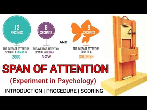 Span Of Attention | Experiment In Psychology | IGNOU MA Psychology ...