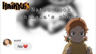 Haikyuu text•|•natsu took hinata’s phone part 1