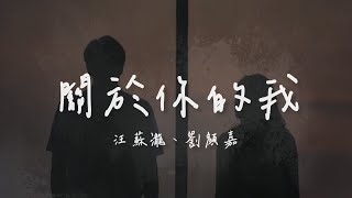 汪蘇瀧、劉顏嘉 I 關於你的我『走過了無數悲傷時刻走不出我的心魔有多用力的去磨合』Lyrics Video【高音質 動態歌詞/PinyinLyrics】