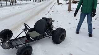 This Manco Dingo Go Kart is a great for thrashing on a slippery driveway