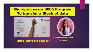 Program to transfer a Block of Data byte in 8085 Microprocessor | Block transfer program in 8085