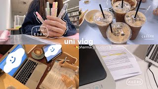 uni vlog: a productive week of a pharmacy student (coffee☕️, studying at a cafe👩🏻‍💻, law quiz✍🏻)