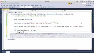Strings and the Length Method in VB.net