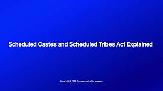 Scheduled Castes and Scheduled Tribes Act Explained | Title Animation