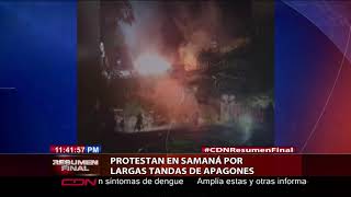 Protestan en Samaná por largas tandas de apagones