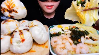 leek egg buns \u0026 Spicy Udon(Eating Sound)｜ASMR MUKBANG