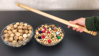 Great Idea with Old Bent Rolling Pin and Wooden Beads | Recycling