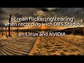 OBS Studio screen flickering with NVIDIA drivers on Linux