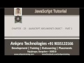 JavaScript for beginners - Chapter 23 - Arguments Object to a function  -  part 1