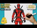 How to Draw DEADPOOL 🔴⚔️ (Deadpool & Wolverine) | Easy Step-By-Step Drawing Tutorial