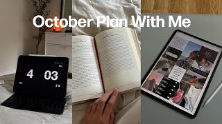 October Plan With Me 🕊 deep work, finding balance, and romanticizing life