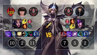 FPB Cepted LeBlanc vs Rather Syndra Mid - KR GrandMaster Patch 10.11