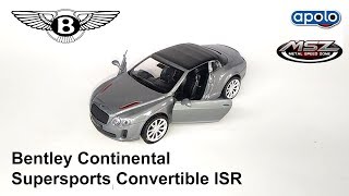 Unboxing - Bentley Continental Supersports Convertible ISR (Grey) MSZ 1:43 Diecast Scale Model Car