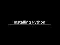 Installing Python using Anaconda