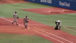 八王子高校 シートノック 2016年7月23日(土)平成28年 第98回全国高等学校野球選手権大会 西東京大会【準々決勝】早稲田実業戦